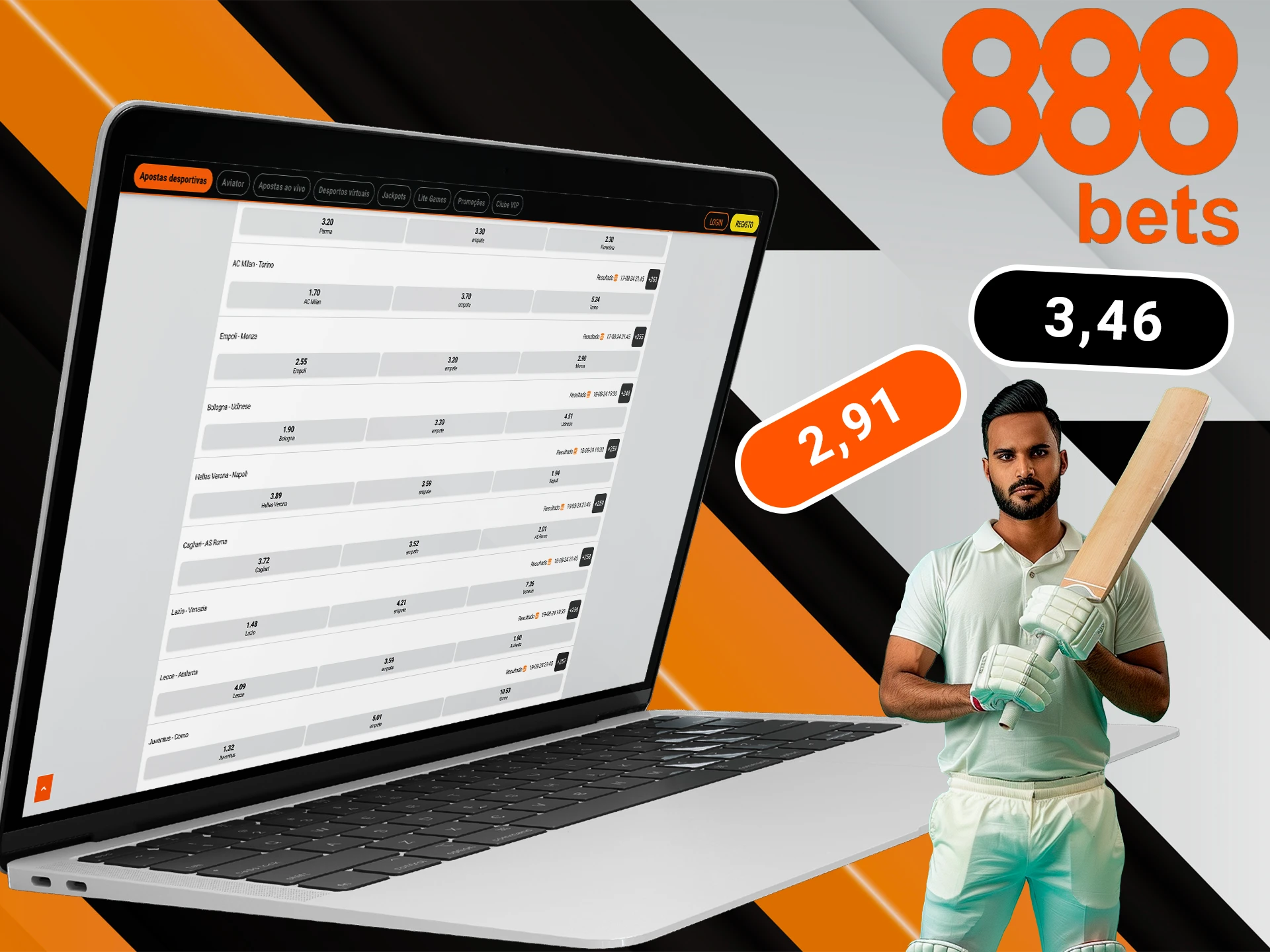 Obtenha as melhores chances no 888bets com o ApostasOnline.