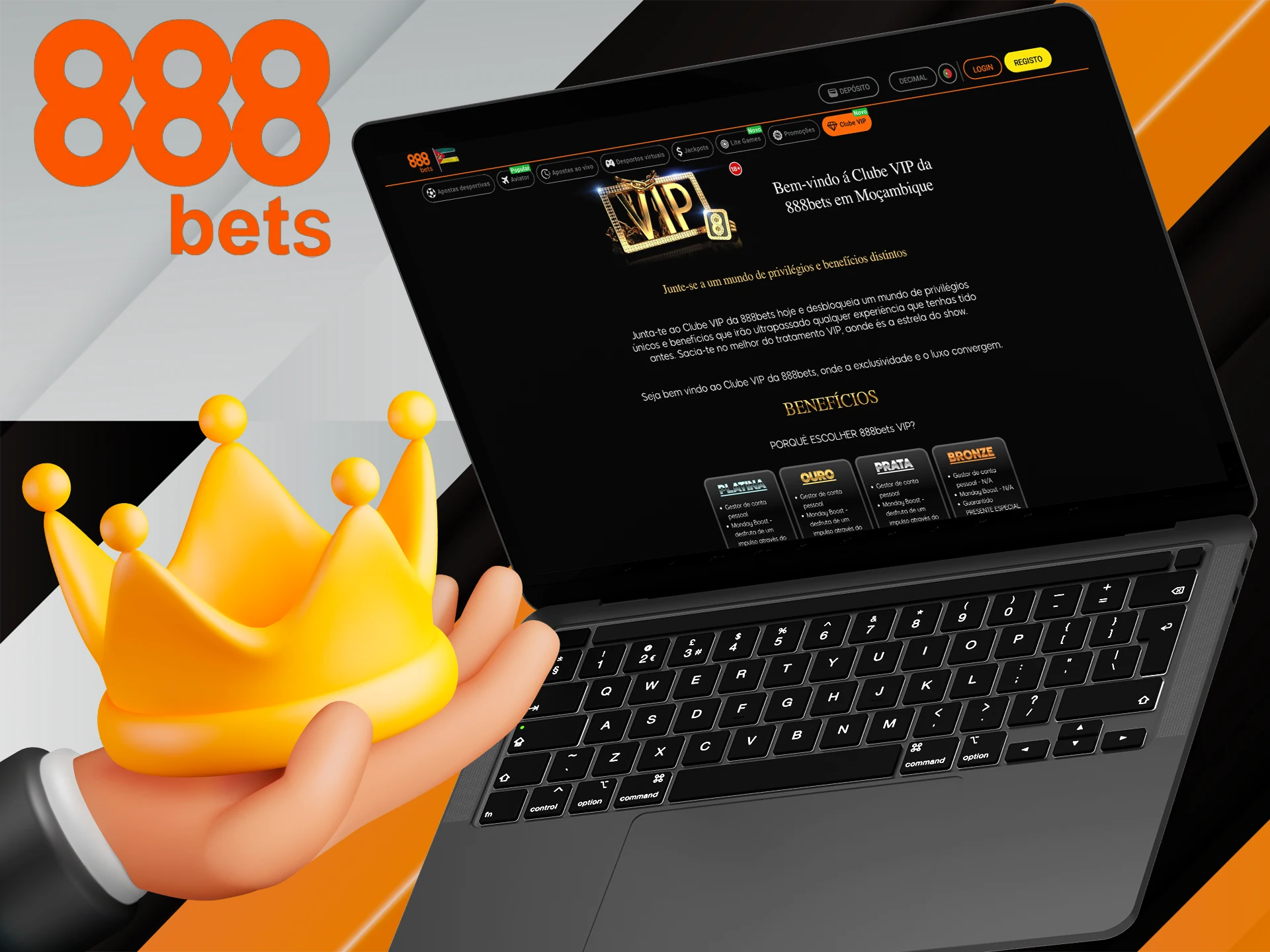 Participe do clube de chicote do 888bets com o ApostasOnline.