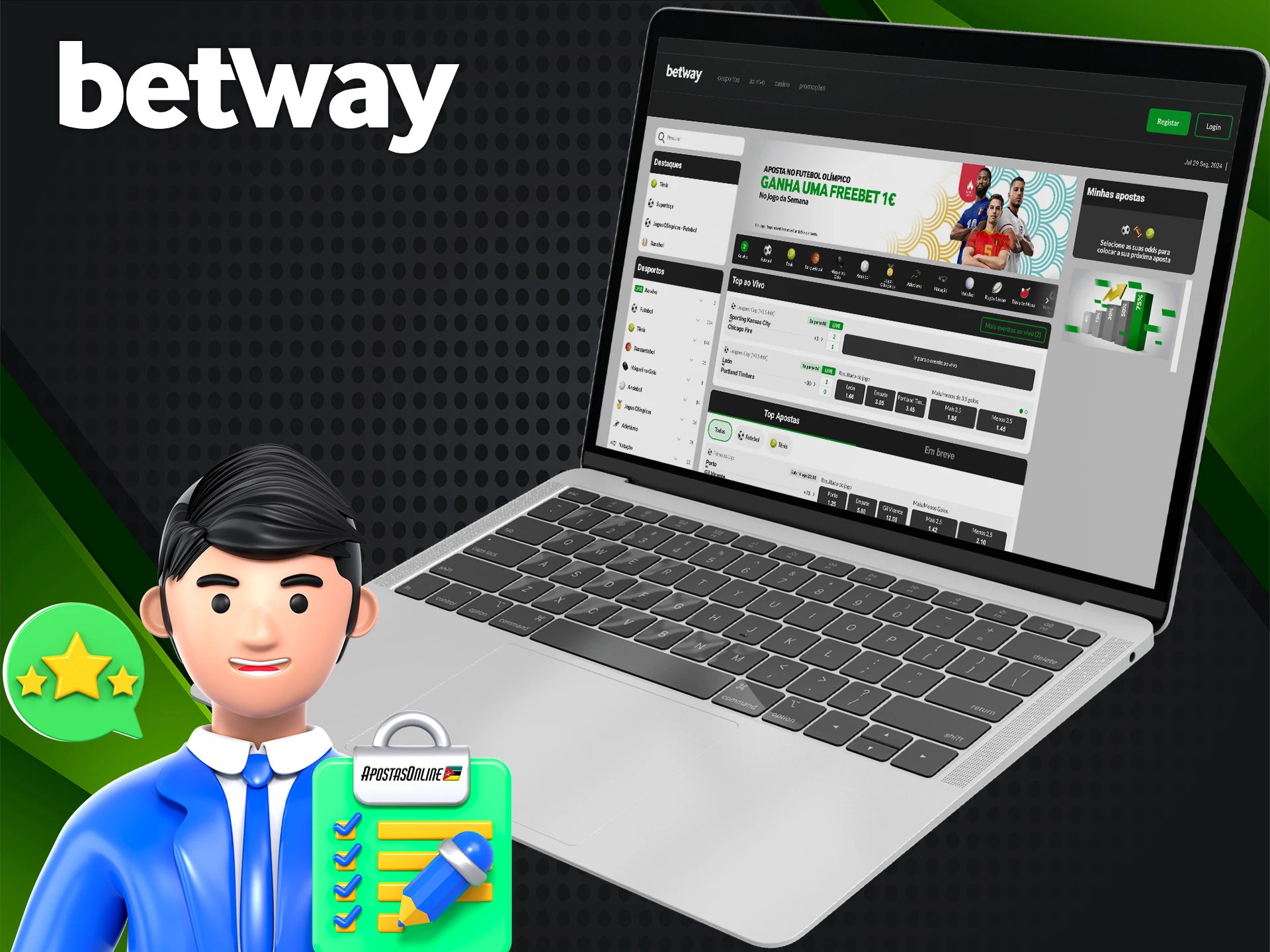 Descubra como o Betway é avaliado pelos especialistas do ApostasOnline.