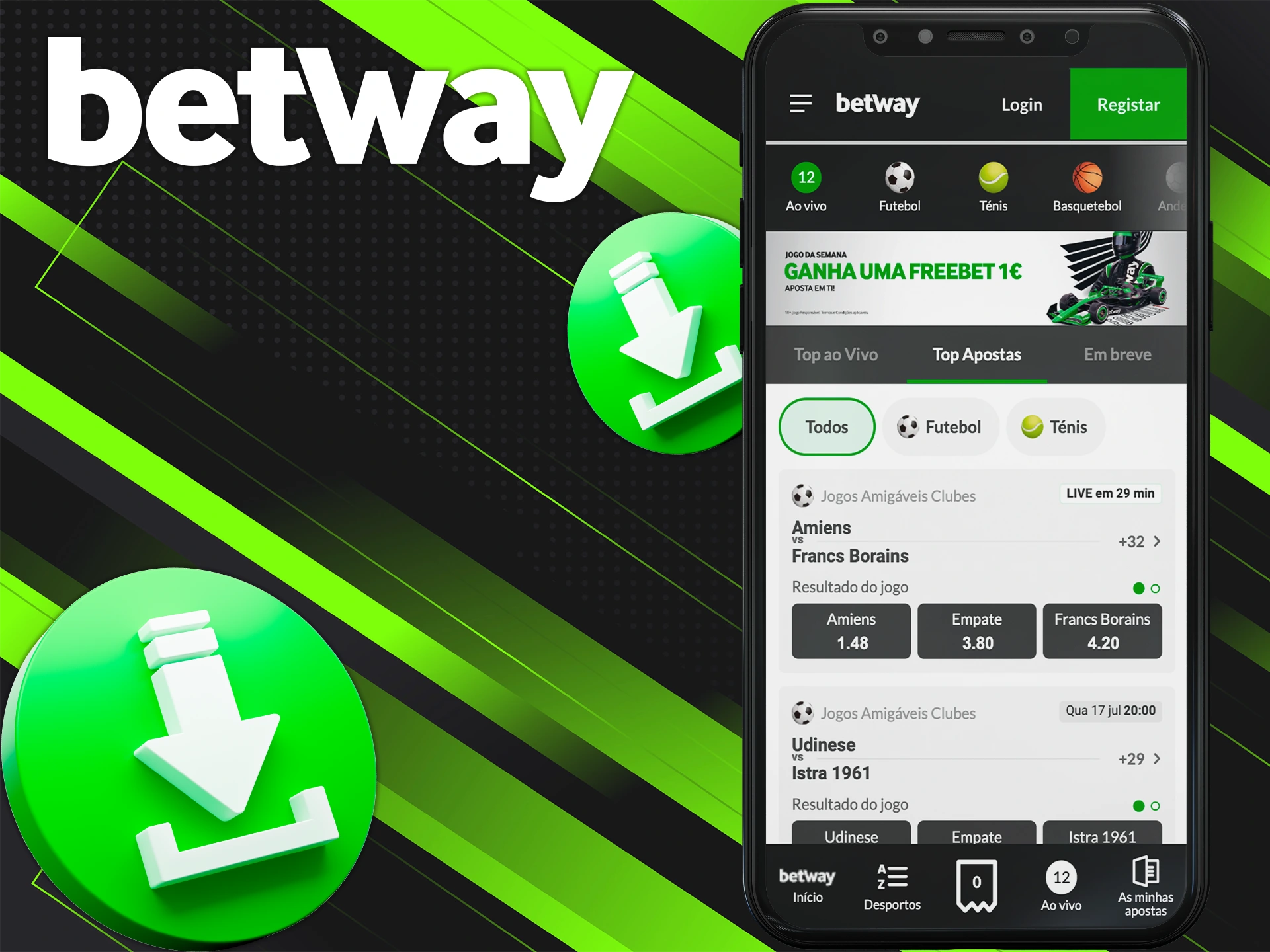 Saiba mais sobre a aplicação Betway no ApostasOnline.