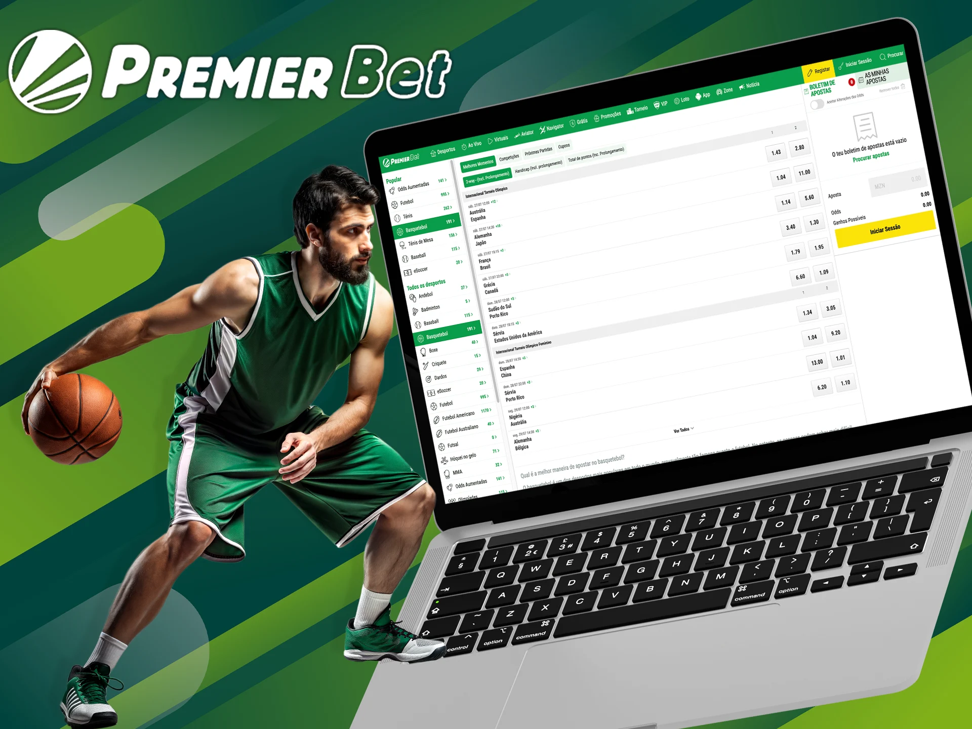 Faça suas apostas de basquete na Premier Bet e ganhe.