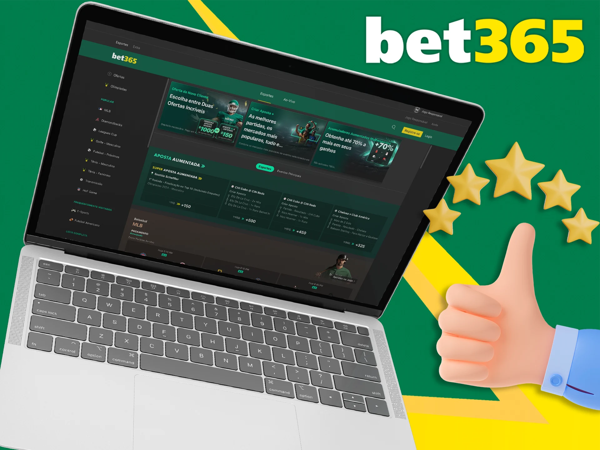 Descubra a pontuação da equipe do ApostasOnline no Bet365.