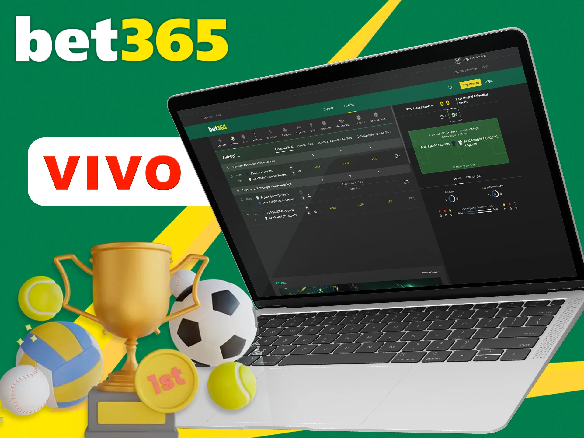 Aposte ao vivo nos seus times favoritos com a Bet365.