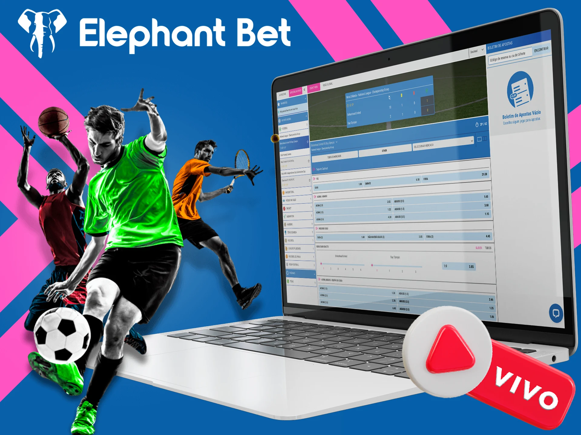 Aposte nos seus times favoritos no modo ao vivo com a Elephant Bet.