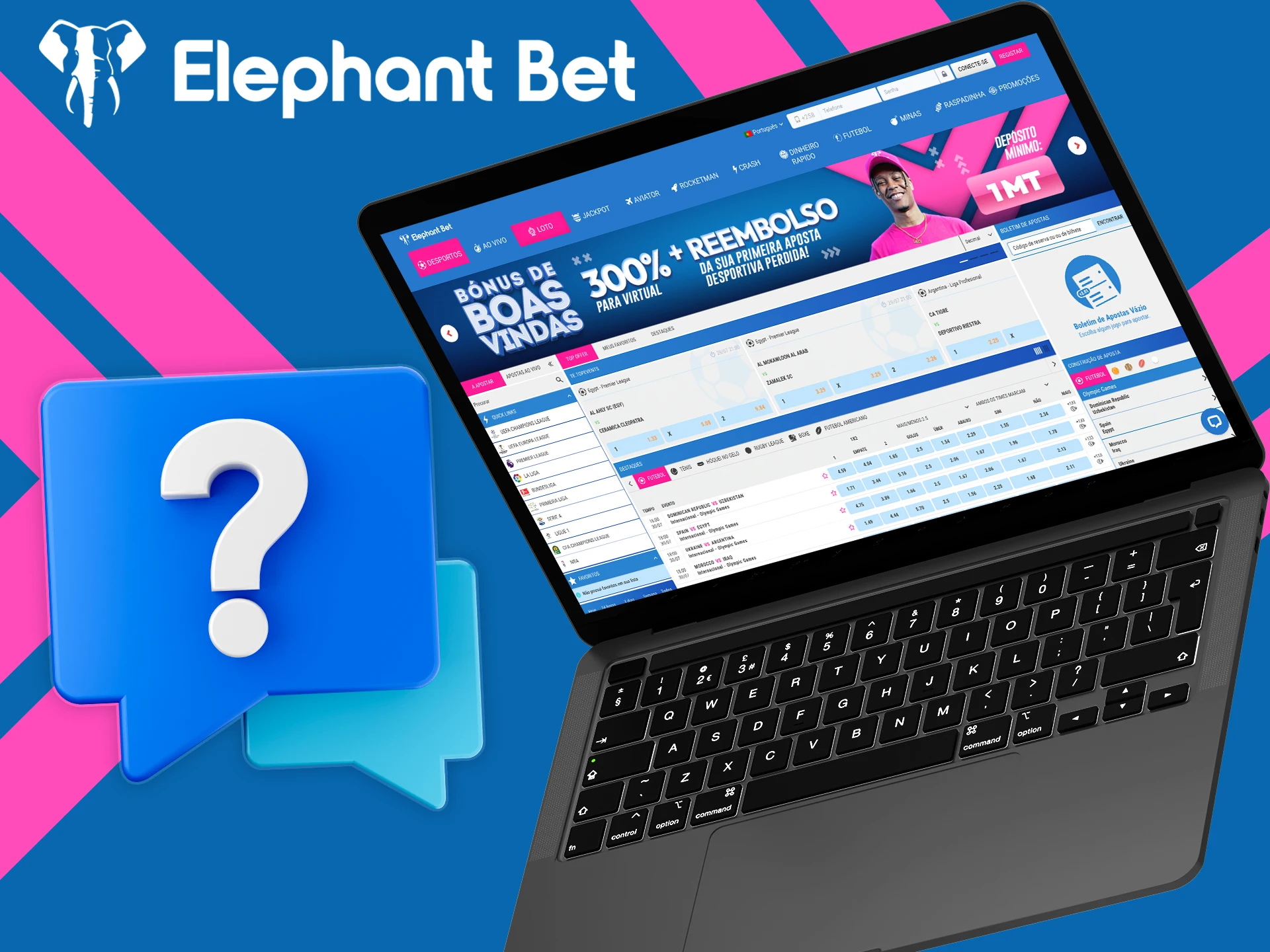 Obtenha ajuda na seção de suporte da Elephant Bet.