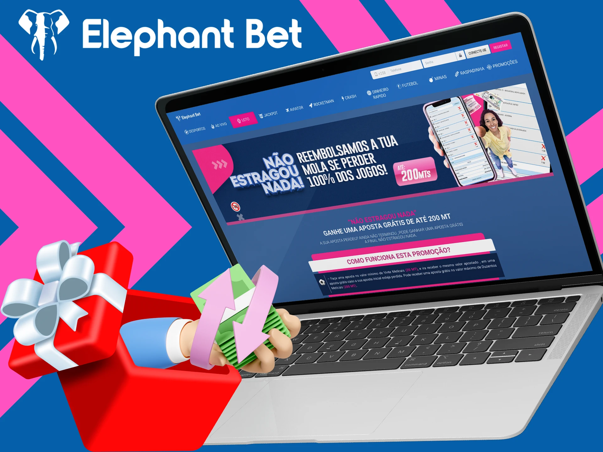 Recupere suas apostas com um bônus da Elephant Bet.